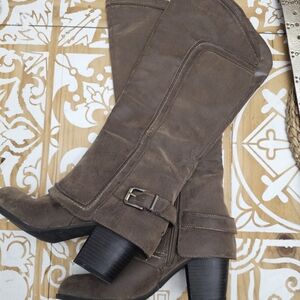 Fergalicious Taupe Heeled Boots